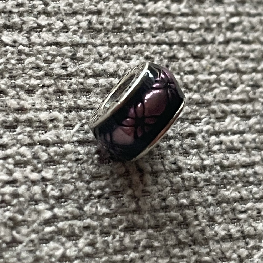 Pandora Retired Purple Abstract Spacer Charm